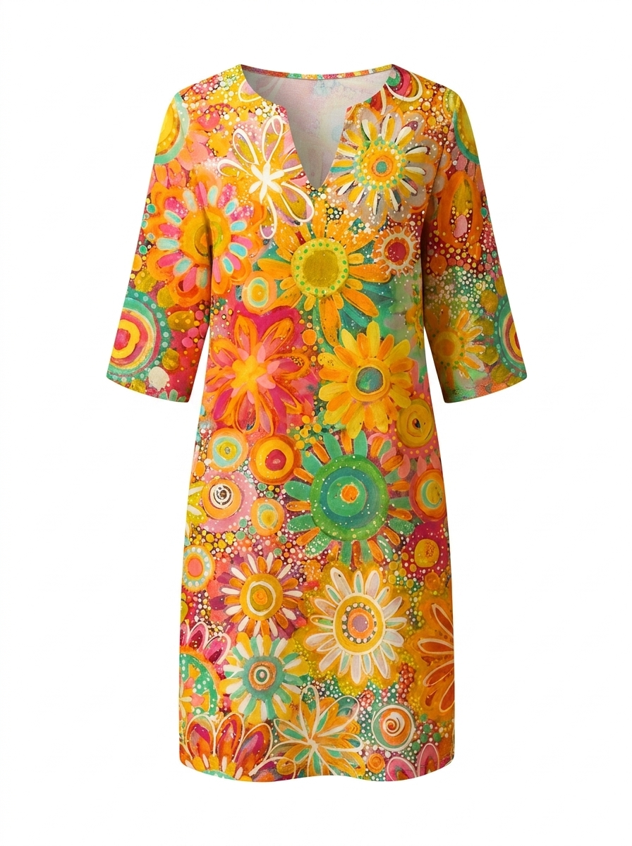 Nira | Women’s Floral Midi Dress – Relaxed Flowy Summer Fit