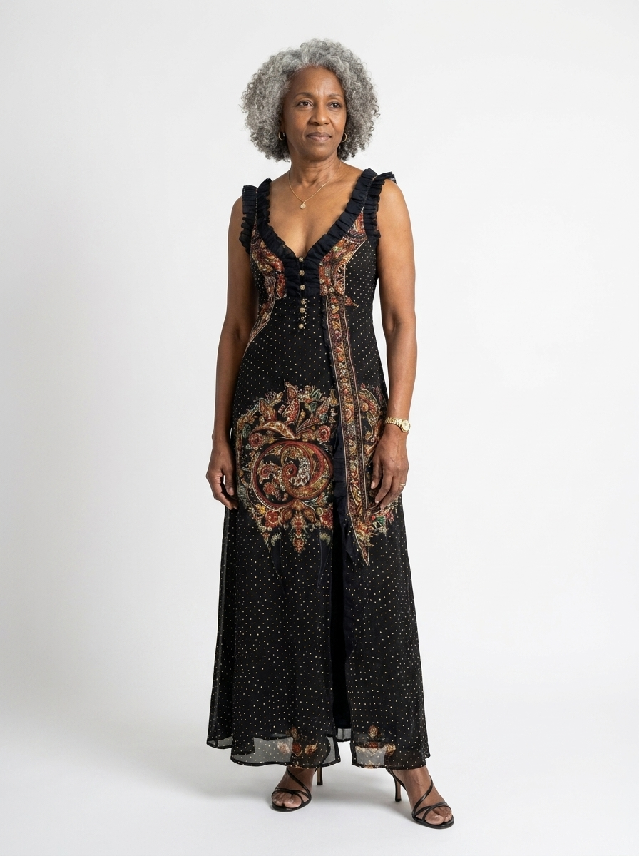 Zahara | Midnight Paisley Maxi Dress