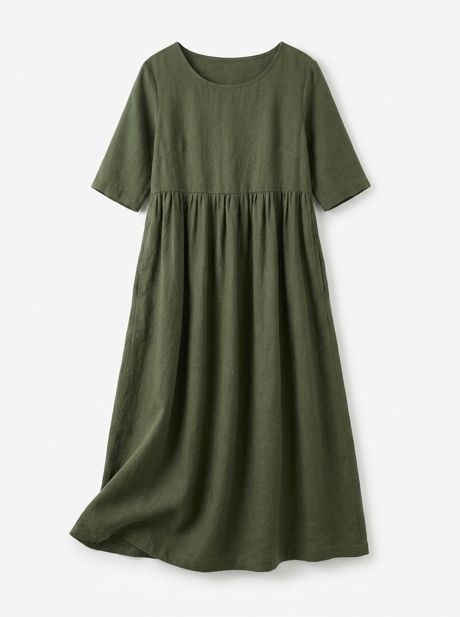 Sofia | Women’s A-Line Dress with Side Pockets – Relaxed Everyday Fit
