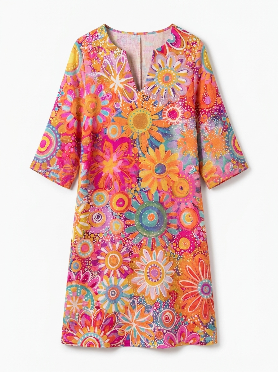 Nira | Women’s Floral Midi Dress – Relaxed Flowy Summer Fit