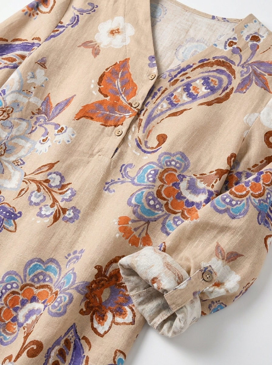 Elara | Women’s Floral Maxi Dress with Relaxed Fit & Side Pockets
