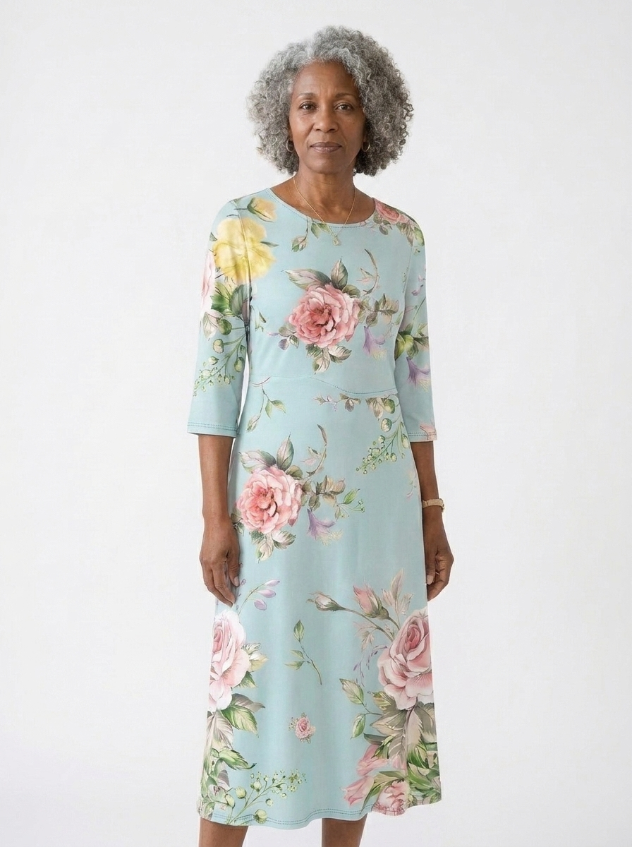 Keely | Women’s Floral Cotton Dress – Flattering Relaxed Summer Fit
