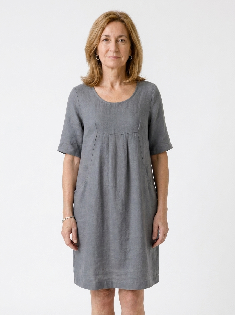 Marley | Women’s A-Line Pocket Dress with Scoop Neck – Relaxed Everyday Fit