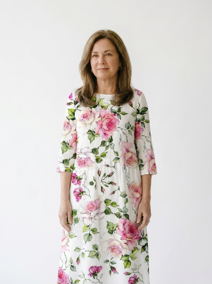 Kira | Women’s Floral Midi Dress – Flattering Lightweight Fit