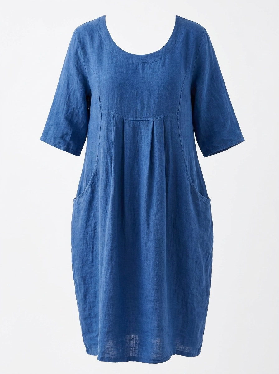 Marley | Women’s A-Line Pocket Dress with Scoop Neck – Relaxed Everyday Fit