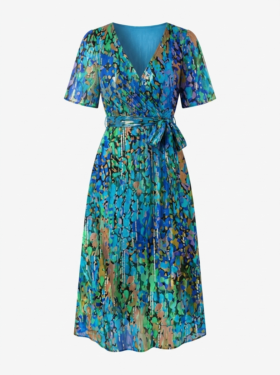 Sapphire | Women’s Short Sleeve Midi Dress – Flattering Everyday Fit