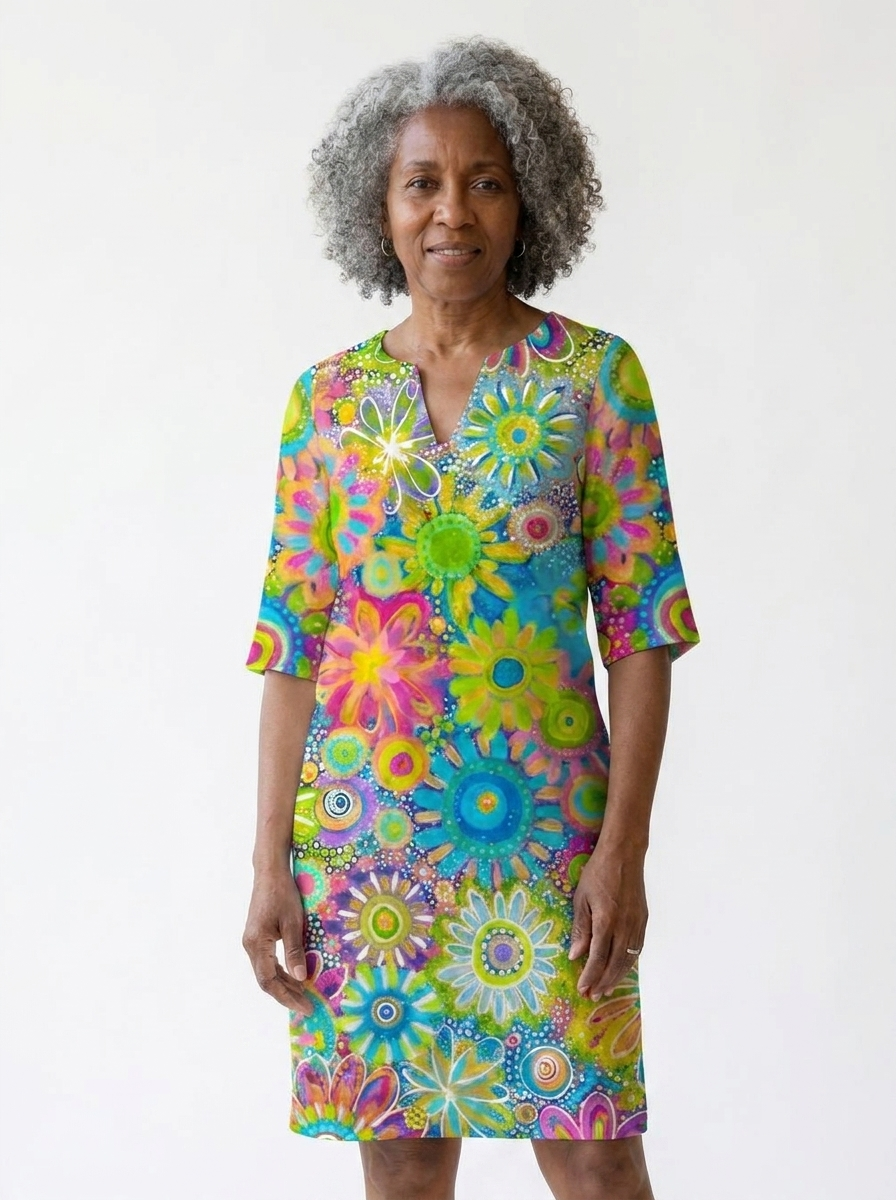 Nira | Women’s Floral Midi Dress – Relaxed Flowy Summer Fit