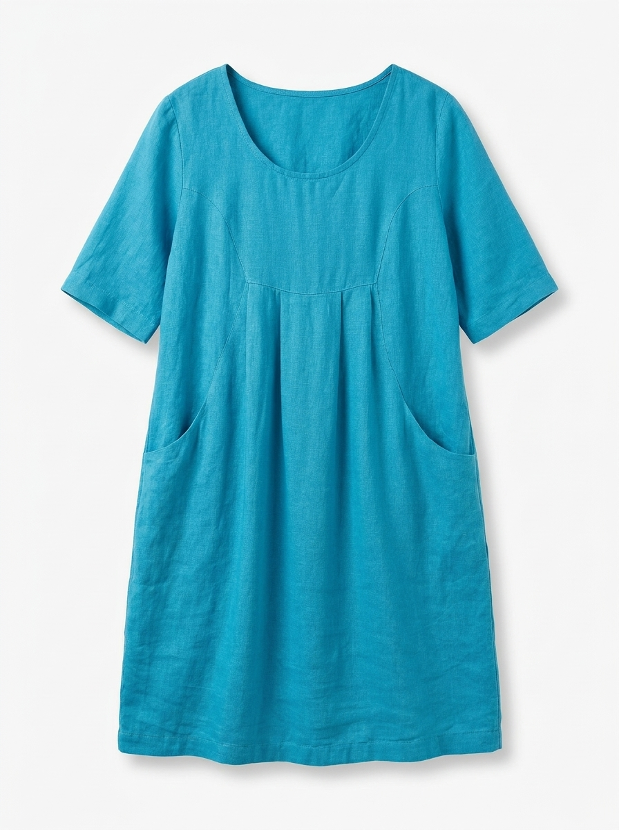 Marley | Women’s A-Line Pocket Dress with Scoop Neck – Relaxed Everyday Fit
