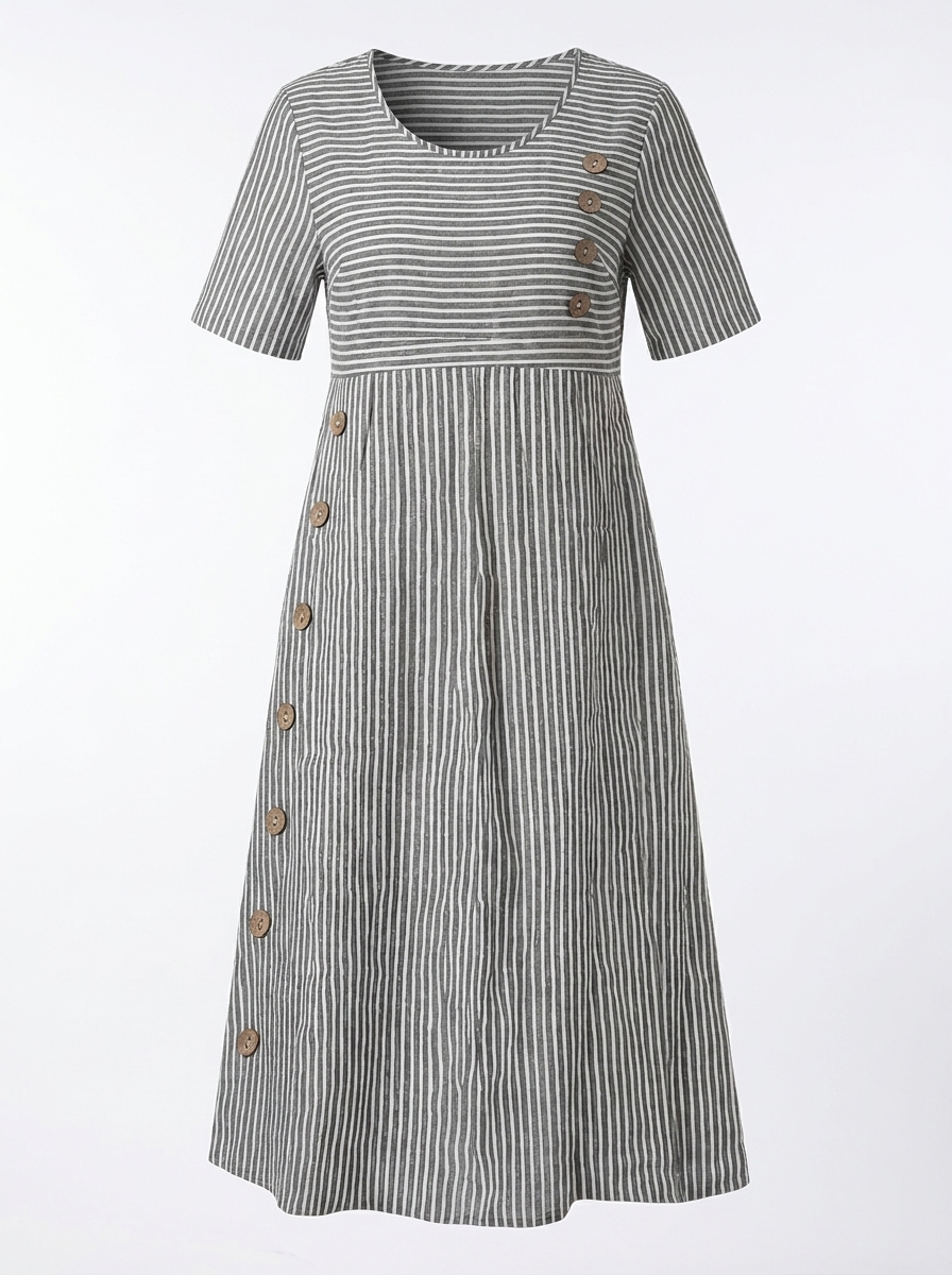 Sofia | Women’s Striped Midi Dress – Relaxed Summer Fit