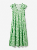 Glaiza | Women’s V-Neck Printed Maxi Dress with Side Pockets