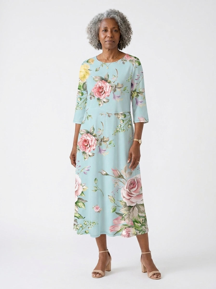 Keely | Women’s Floral Cotton Dress – Flattering Relaxed Summer Fit