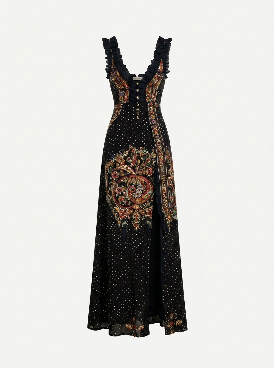 Zahara | Midnight Paisley Maxi Dress