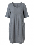 Marley | Women’s A-Line Pocket Dress with Scoop Neck – Relaxed Everyday Fit