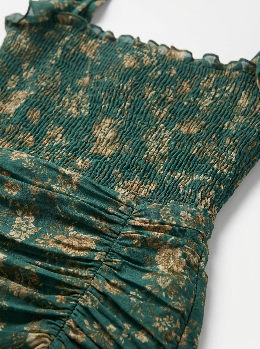 Elara | Emerald Boho Maxi Dress