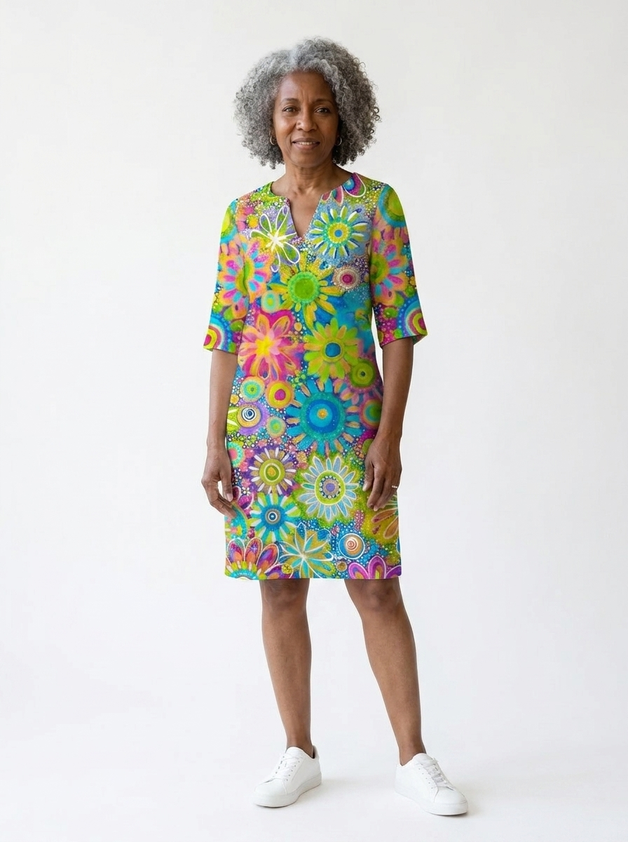 Nira | Women’s Floral Midi Dress – Relaxed Flowy Summer Fit