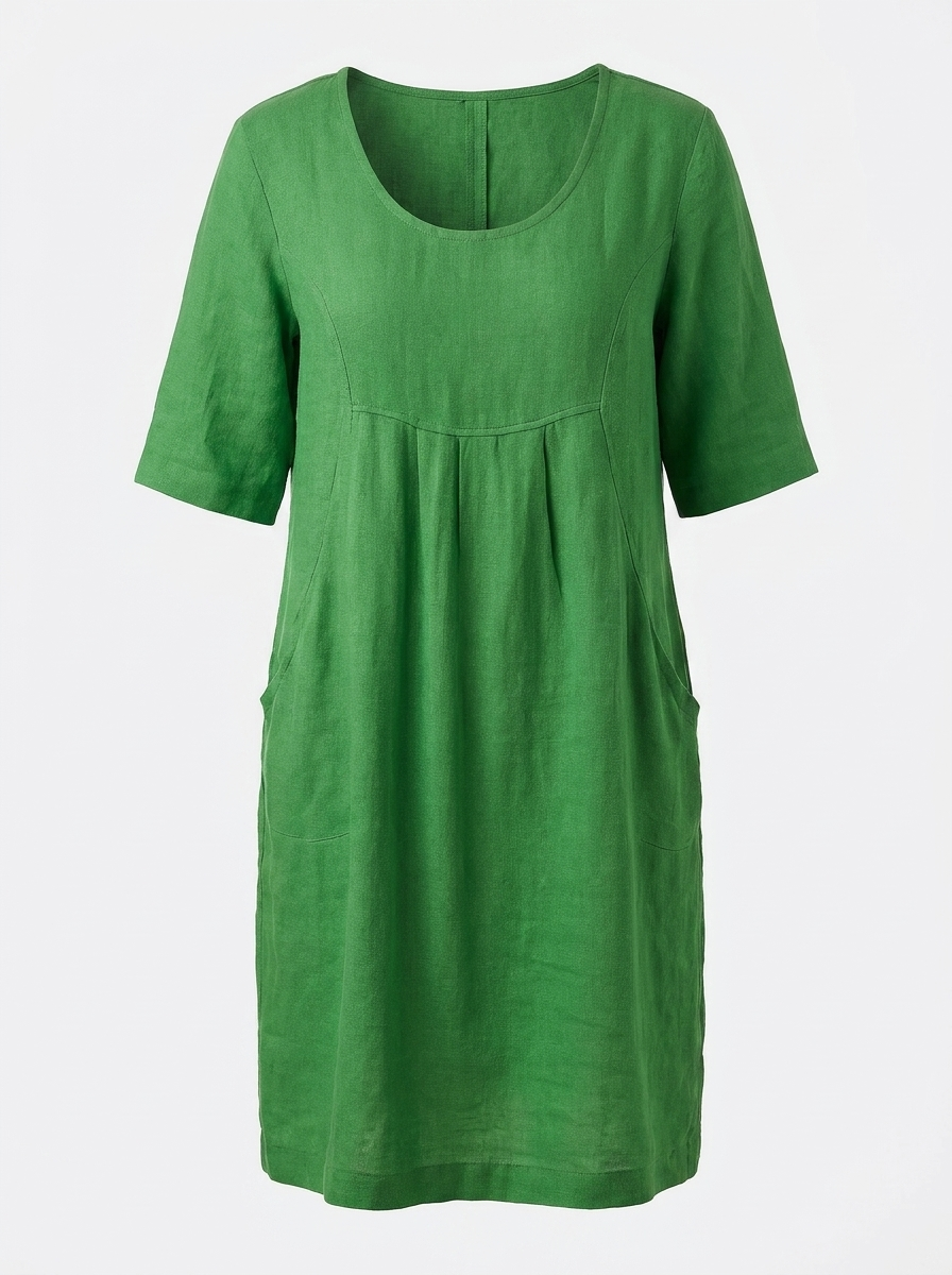 Marley | Women’s A-Line Pocket Dress with Scoop Neck – Relaxed Everyday Fit