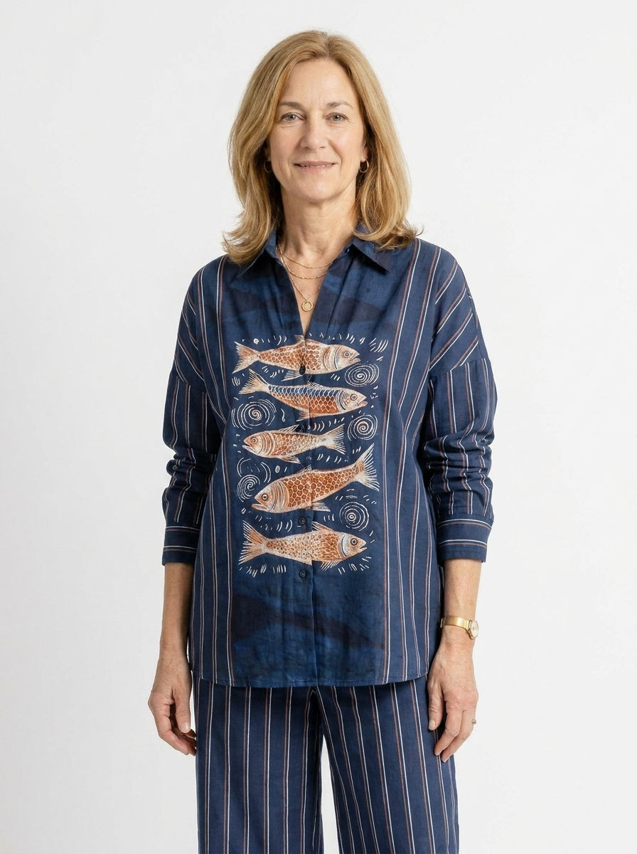 Marisol | Women’s Linen-Cotton 2-Piece Shirt & Trousers Set