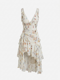 Isla | Ivory Wildflower Ruffle Dress